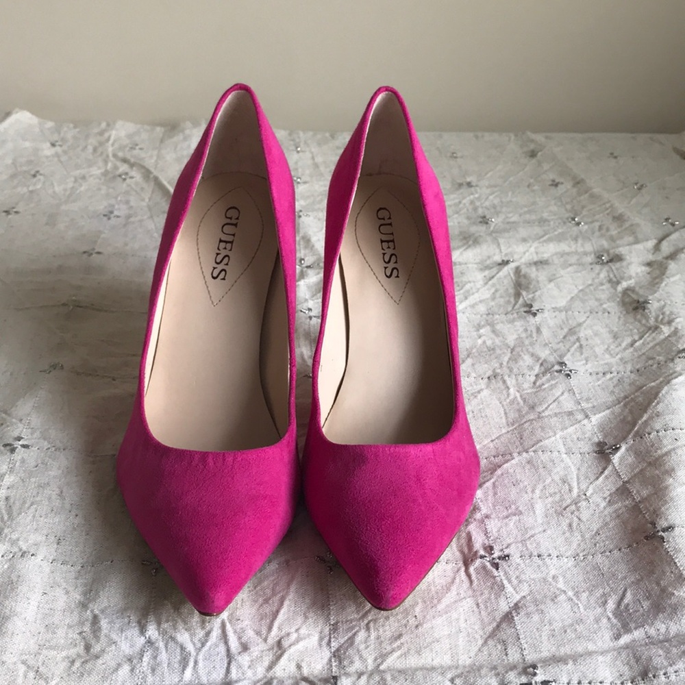Guess pink heels sz 9.5m